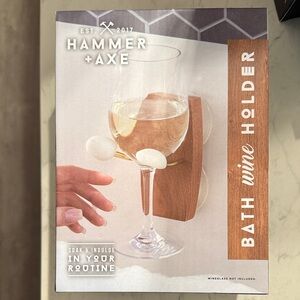 Wall-Mounted Bath Wine Holder